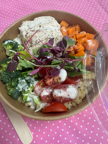 Lentil couscous with chicken fillet