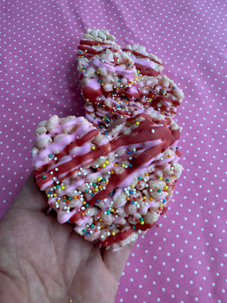 Heart ricekrispie treat