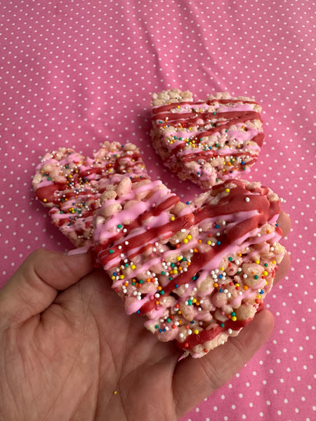 Heart ricekrispie treat