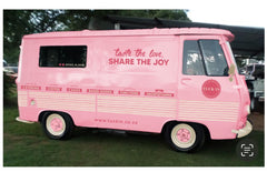 Hire our pink vintage events and coffee truck